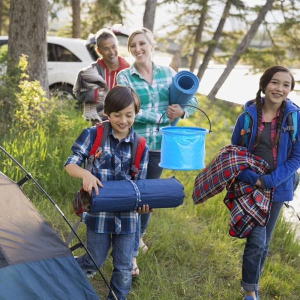 Hopfällbar Hink, Vikbar Hink, Bärbar Vikbar Hink, Hopfällbar Vattenhink, Inomhus- och Utomhusbruk, För Rengöring Camping Fiske Köks
