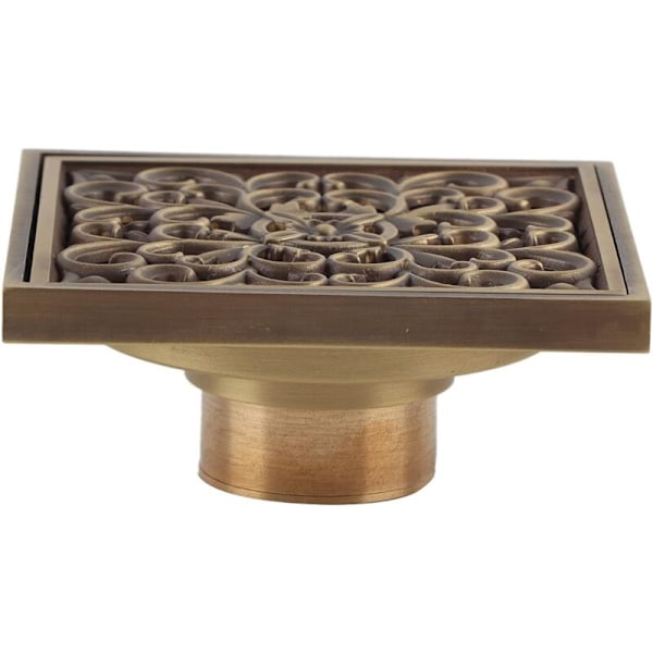 (100 × 100 × 45) Antik 10 cm antik messing brusebunds afløb, Galleri Afløb Skab Dækning, Carr¨ Brusebunds Afløb, Badeværelse, Badeværelse