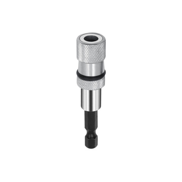 2x Magnetisk Gipsskrue Bit Holder 1/4 Tommers Sekskant Skaft Hurtigutløser Adapter Tilkobling For Forlengelse Konvertering Skrutrekker Sølv