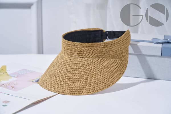 Dame Solhat i Halm - Dame Sommer Foldbar Hestehale Strandhat Dame Rejse