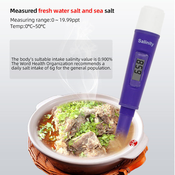 PH digitalt meter, højpræcisions lomme vandkvalitetstester med LCD-skærme, 175 × 30 × 22mm