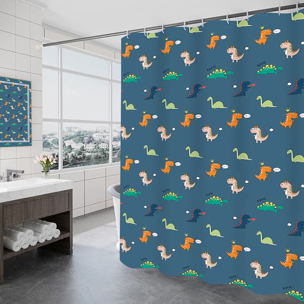 Vattentät duschdraperi förtjockad triangel polyester duschdraperi 180*200cm