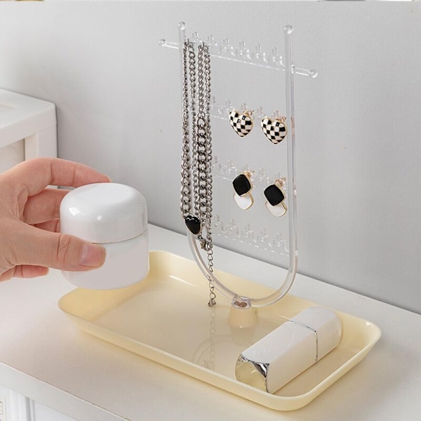 Øre-spænde dør med bakke, smykke display støtte kvinde øreringe kvinder til kæder øreringe ringe armbånd smykke organizer, 1 rum