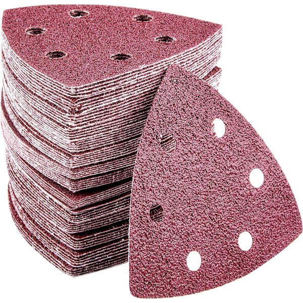 80 stk. trekant sandpapir korn 60/80/120/240 sandpapir til slibning og polering