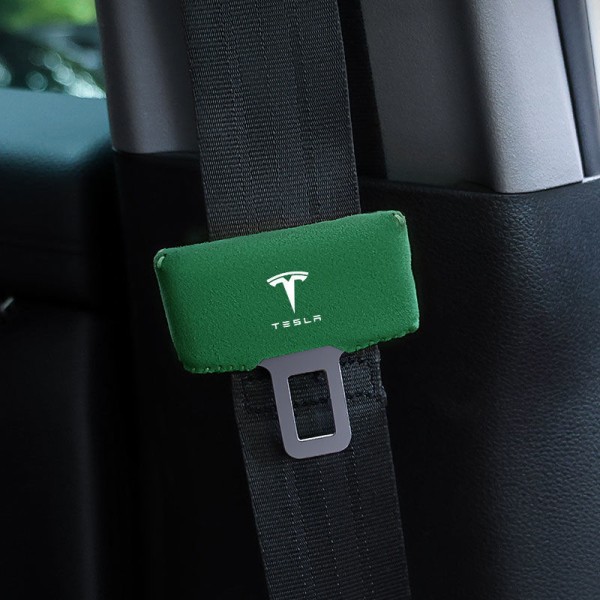 Velegnet til Tesla ruskind sikkerhedssele indsætte spænde anti-ridse green