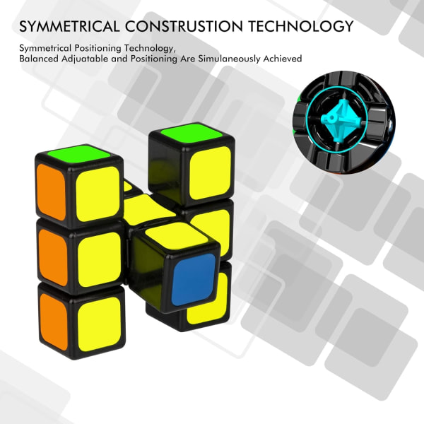 Rubikin kuutio 1x3x3 Rubikin kuutio Aivopähkinät Aikuiset Pojat Lelu 3D-palapeli Rubikin kuutio Ammattilainen