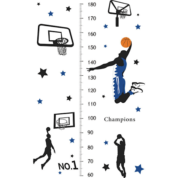 2 ark basketboll väggdekaler för pojkar med citat om att tänja på gränserna, väggdekal för basketbollsfans, tonårsrum, spelrum, väggdekoration