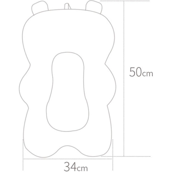 Babybadkudde, babyshowerringmatta, babybadkudde, halkfri babybadmatta, speciellt designad för 0-6 månaders babybad C