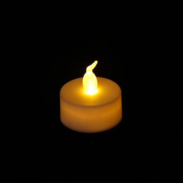 24 gule LED-stearinlys Flamm-effekt
