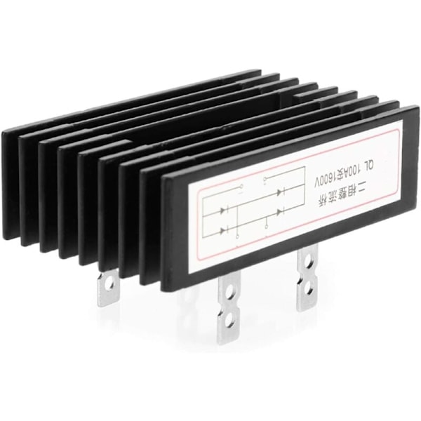 Recovery deck, 1 stk. 100a AMP 1600V spænding 2-shaved Diode Pont Recovery Høj effekt Sort N Board Batterioplader