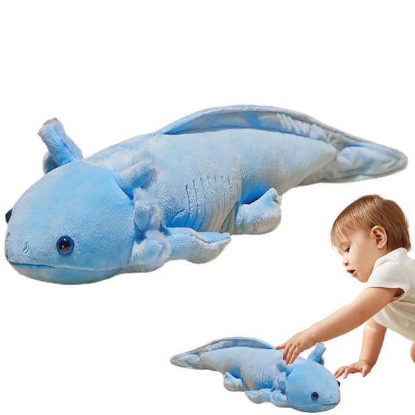 45cm Salamander Plyschleksak Fylld Plyschkudde Barn Present (Blå)