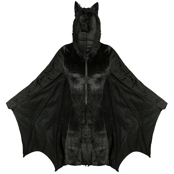 Halloween fladdermusdräkt vuxen cosplay one-piece vampyr häxa mörk fladdermusdräkt uniform
