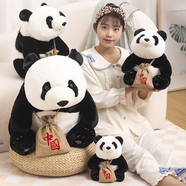 Panda pehmolelu - Eläväiset yksityiskohdat - Arvokas kumppani - Musta