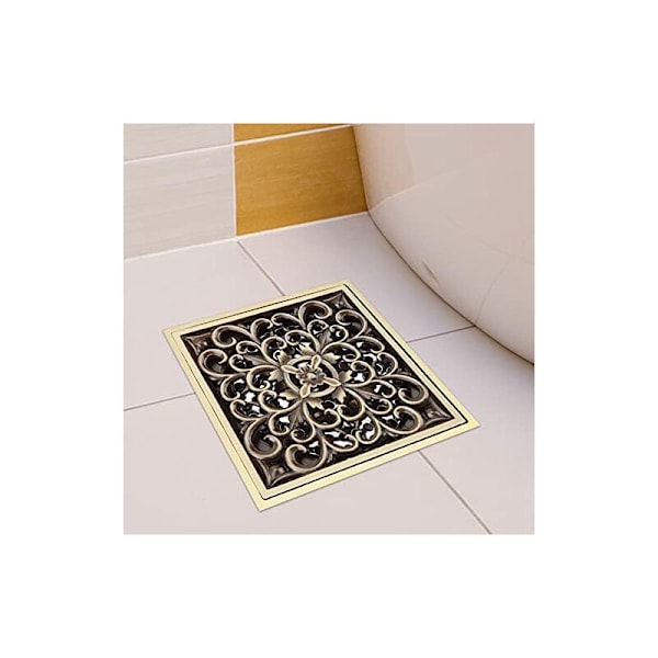 (100 × 100 × 45) Antik 10 cm antik messing brusebunds afløb, Galleri Afløb Skab Dækning, Carr¨ Brusebunds Afløb, Badeværelse, Badeværelse