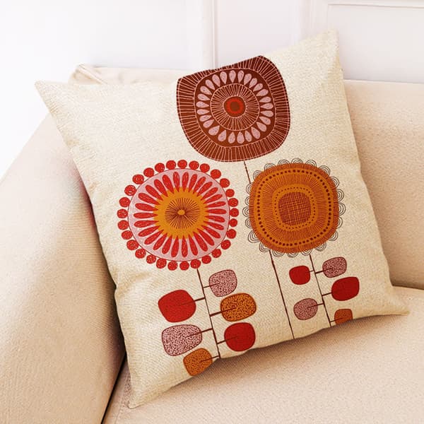 4 st mjuka bomullslinnekuddfodral för heminredning, 45x45 cm
