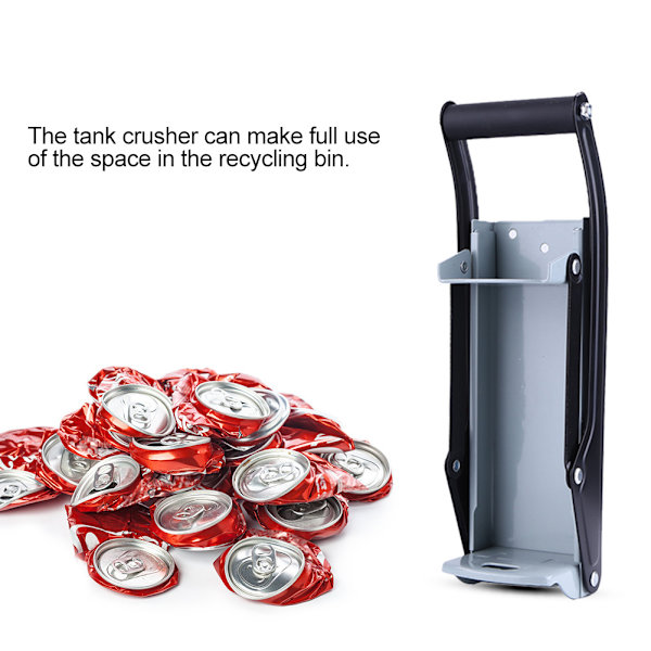 16oz dåseknuser  flaskeåbner 2 i 1 500ml aluminium drikkedåse køkken (grå)
