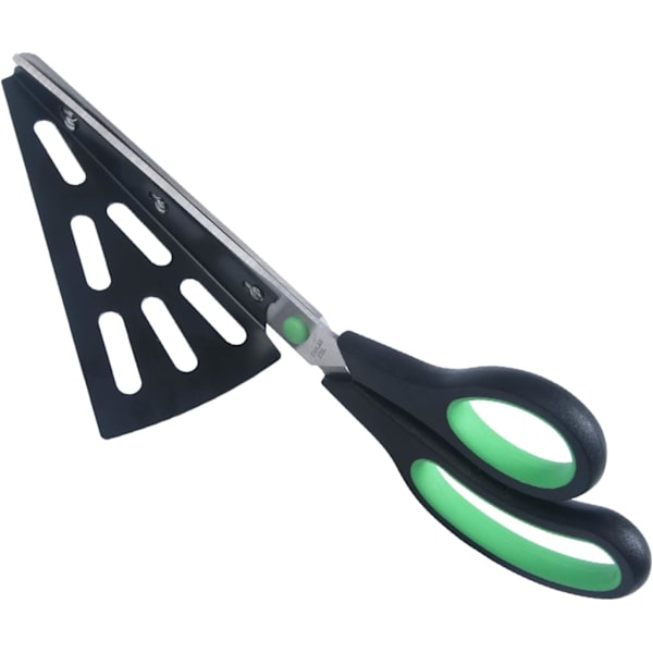 Grön - 28 cm rostfria pizzax, köksax med avtagbar pizzaspade, (multifunktionell, inte bara för pizza) köksredskap (1