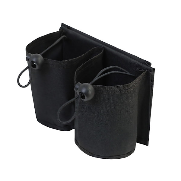 2 stk. kuffertkopholder, kuffertrejse kopholder - håndfri - plads til to kaffekopper - gaver til flypersonale tilbehør sort (holder iPad)