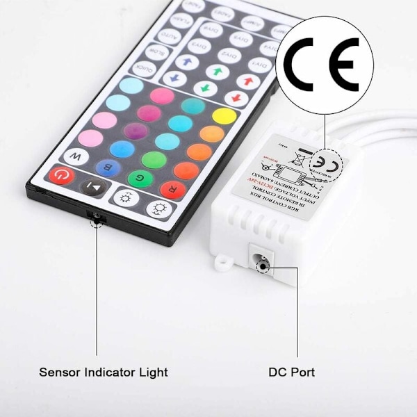 12V 24V IR trådløs fjernbetjening og LED controller RGB, RGB kontrolboks til fjernstyring af RGB SMD 5050 3528 LED strips