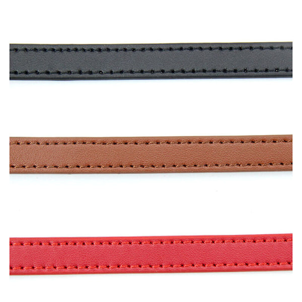 Xs -halsband i läder för katter och valpar, justerbart -NOIR