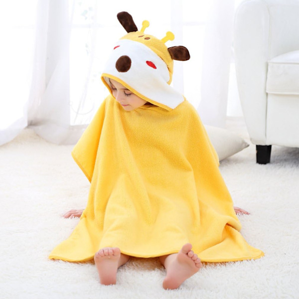 Huvtröja Baby Poncho Badhandduk 100% Bomull Mjuk Djur Badrock Absorberande Badrock Baby Strandhandduk, Pojke Flicka 0-6 År, 70x70cm, flicka