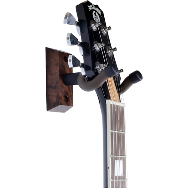 Sæt med 3 sorte valnøddevæghænger til akustisk, elektrisk, basguitar