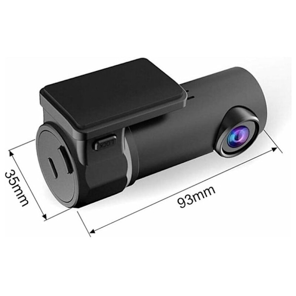 Dashcam 1080p WiFi 170° vidvinkel bilkamera DVR bilkörning parkeringskamera inspelning i sensorloop