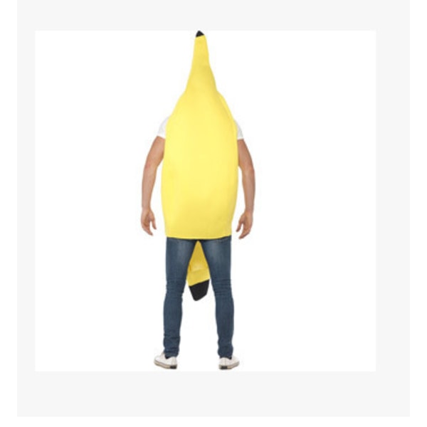Voksen Unisex Banankostume, Jumpsuit, Sjov Side, Seriøs Sjov, En