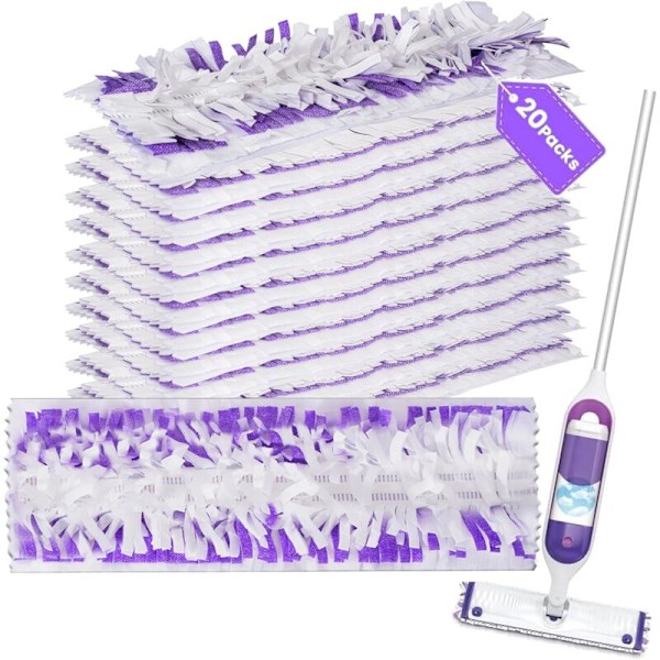 Engångs Rengöringspads Refiller för Swiffer PowerMop Multi-Surface Rengöringspads Refiller för Golvrengöring, 20 stycken