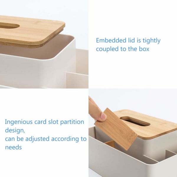Flerbruks Serviettboks Rektangulær Ansikts Serviett Holder Dispenser for Spisestue, Kjøkken, Soverom Kommode og Hjemmedekor