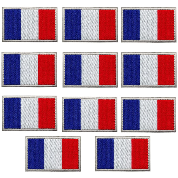 10 Militære Patches - 8 x 5 cm - Sæt med 2 Scratch Flag Syet Pat