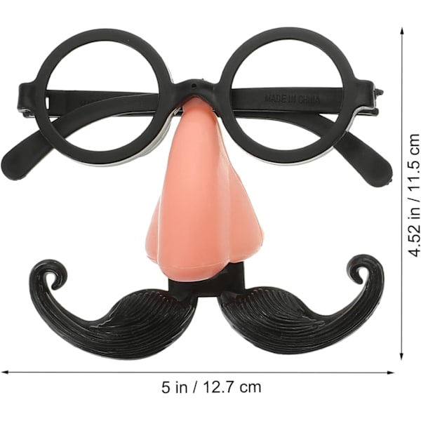 Skæg Ornamenter 2stk Halloween Simuleret Skæg Prop Cosplay Maskerade Fest Sjov Glas Halloween Prank Legetøj Halloween Tilbehør (Sort) Julegaver