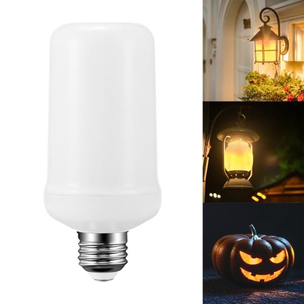 7W E27 LED-lampa med flammande effekt, energibesparande LED-lampa med flammande effekt, dekoration för inomhus- eller utomhusbruk, hem, trädgård