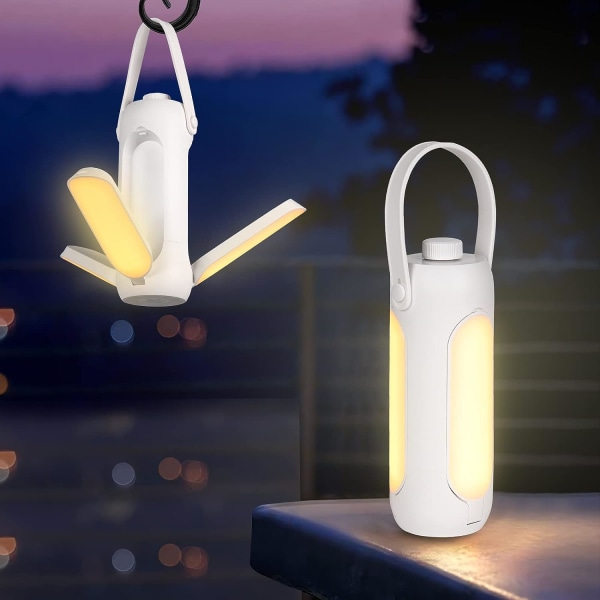 Valkoinen LED Camping Lantern 10000 mAh, monitoiminen retkeilyvalo
