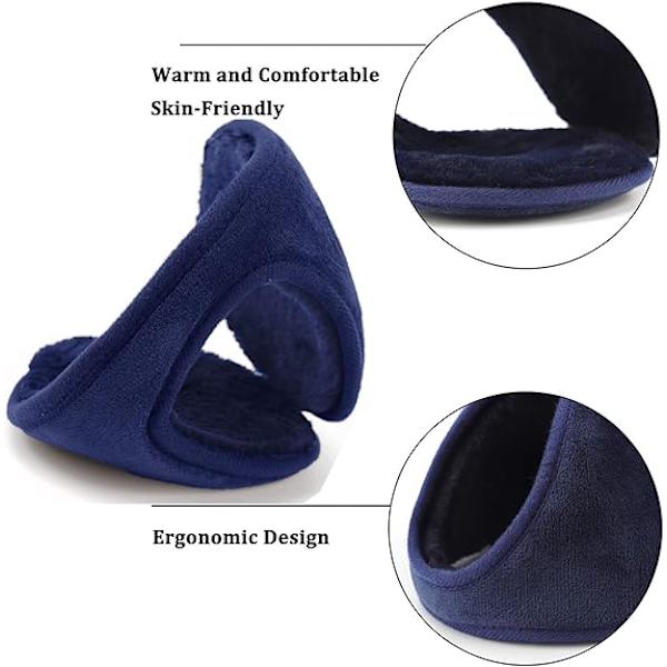 Öronvärmare för män och kvinnor Klassiska fleece unisex vintervarma öronmuffar