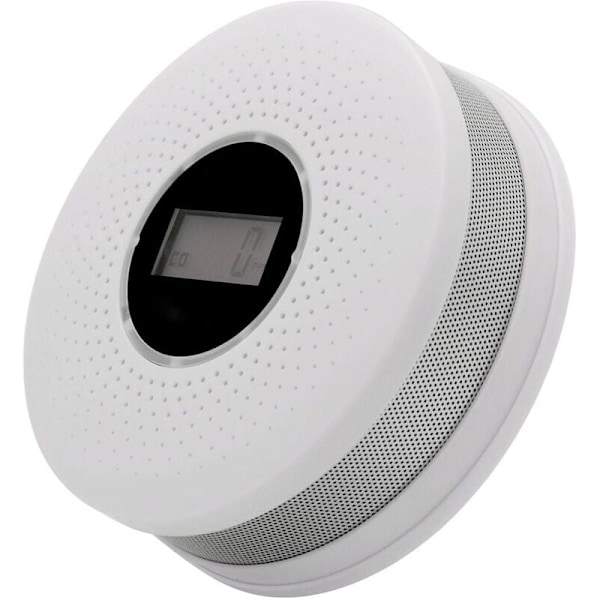 Kolmonoxid- och brandvarnare med digital LCD-display