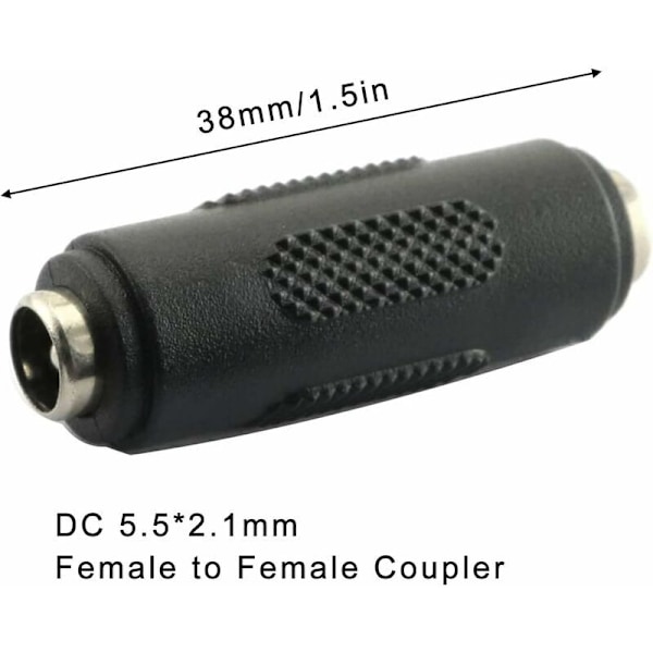 3 stk. DC strømstik hun til hun 5,5x2,1 mm, hun til hun koblingsadapter til CCTV