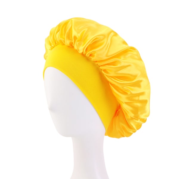 Keltainen- Naisten ja tyttöjen cap , uudelleenkäytettävä, ylisuuri, pestävä