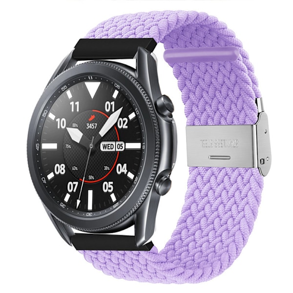 Justerbart nylonflätad spänne smart armband 22mm integrerad justering (C3)(C3) lämplig för Garmin Huawei Samsung