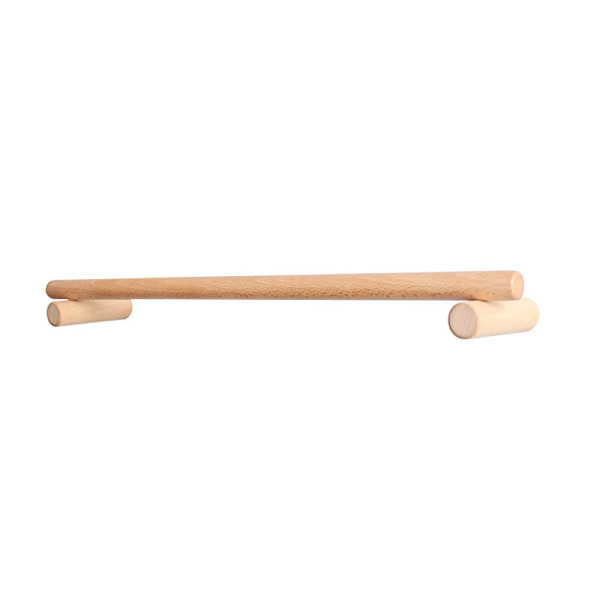 Enkel handdukshållare i trä, enkel handduksstång, ingen stans, förvaringsställ, handdukshängare för badrum, kök (45 cm)