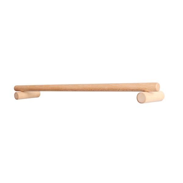 Enkel håndkleholder i tre, enkel håndklestang, ingen hull, oppbevaringsstativ, håndkleholder for baderomskjøkken（45cm）