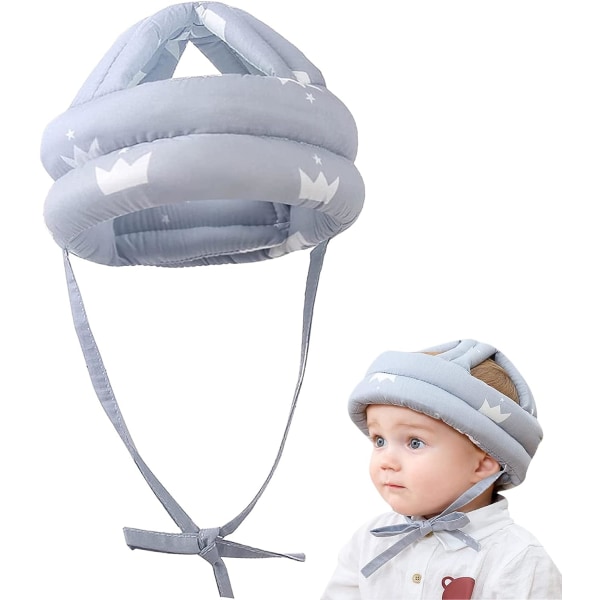 Baby sikkerhedshjelm, babybeskyttelseshjelm til spædbørn hat hoved beskyttende bomuldshat. Justerbar sikkerhedshjelm til børn, åndbar - Anti Sho