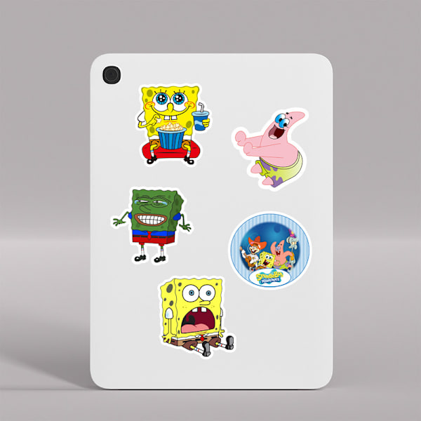 90-pakkaus anime-vinyyli-tarroja, vedenpitäviä SpongeBob SquarePants -tarroja, kannettavalle tietokoneelle, vesipullolle, rullalaudalle, kitaralle, pyörälle, matkalaukulle, pojille ja tytöille B