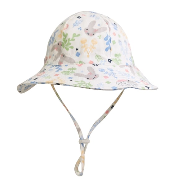 M-Girl Lille Kanin Solhatt Justerbar Bredbremmet Hatt Solbeskyttelse UPF 50 for Baby Jente Gutt Spedbarn Barn Småbarn Unisex