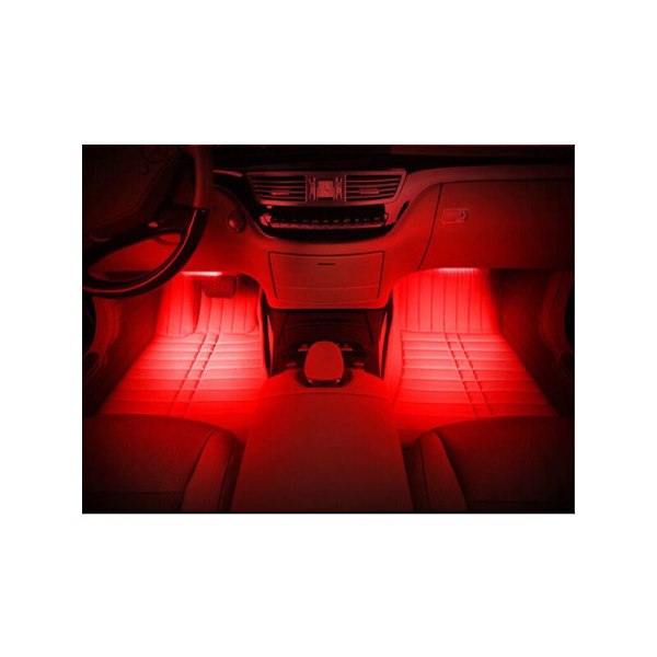 （Röd） Ba9s LED med 5 SMD5050-chips, 2 2-formade paket, silvergrå, rött ljus, 2-pack