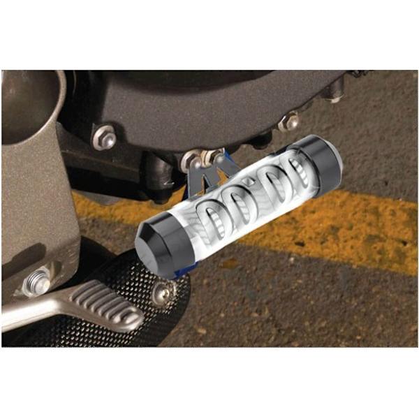 Sort tommelfingerholder, cylindrisk motorcykel aluminiumlegering og generel akryl skive rør vandtæt sikkerhedsholder ramme til Plupa