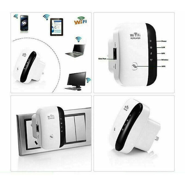 WiFi-förstärkare Repeater Trådlös Signalförstärkare WiFi Extender 300M WLAN