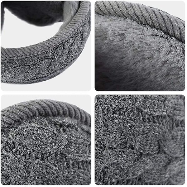 Unisex Varm Stickade Öronmuffar Kasmirs Vinter Utomhus Päls Öronvärmare (friterad deg twist marinblå)