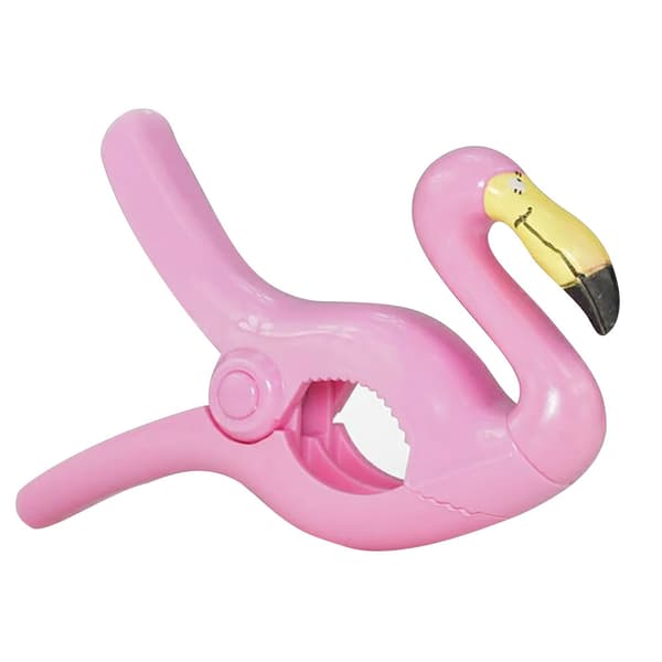 Plastsimuleringsdjur torkklämma 2 (flamingo)