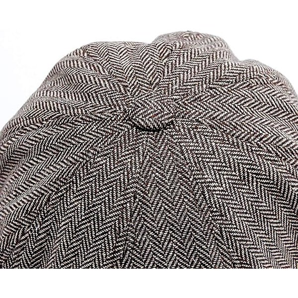 (mørk) Flad Beret Cap Mænd eller Kvinder Newsboy 8 Panel Fritid Hat